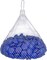 Flat Marbles Vase Filler - 3 Lb (315 pcs) Cobalt Glass Pebbles Vases - Clear Glass Stones for Vases - Flat Glass Marble for Craft and Home décor - Aquarium Glass Marble Filler